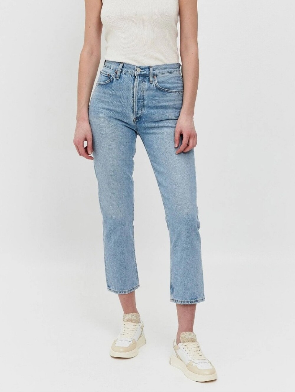 Agolde Riley High Rise Straight Crop Jeans Size 28